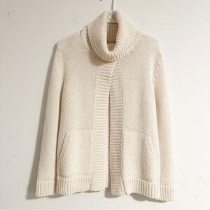 Pôles Turtleneck Knit Open Front Wool Aplaca Sweater